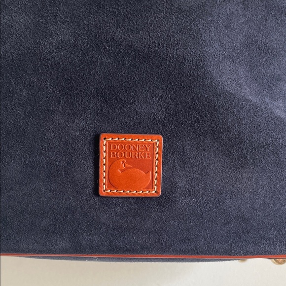 Dooney & Bourke Dark Blue Suede purse Large Hobo Bag, Camden like new - Picture 3 of 16